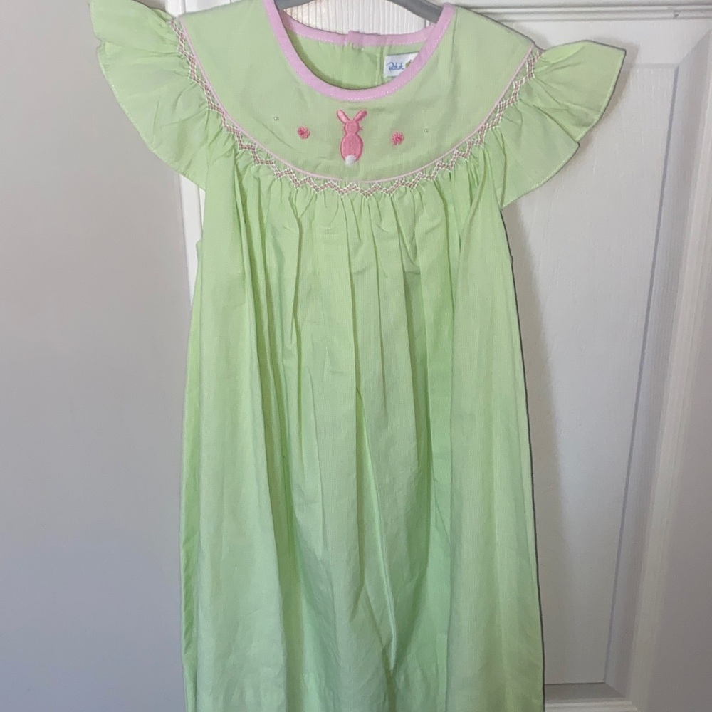 Petit Pomme green Easter dress